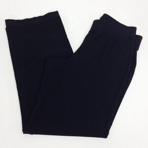Eileen Fisher‎ Womens Size XS Black Straight Crepe Pants Pull On Stretch Luxury